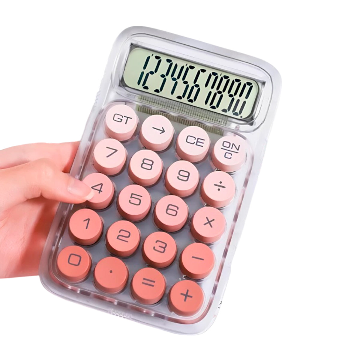 Calculadora Transparente Kawaii Antideslizante Ideal Para Oficina O Estudio B2-25