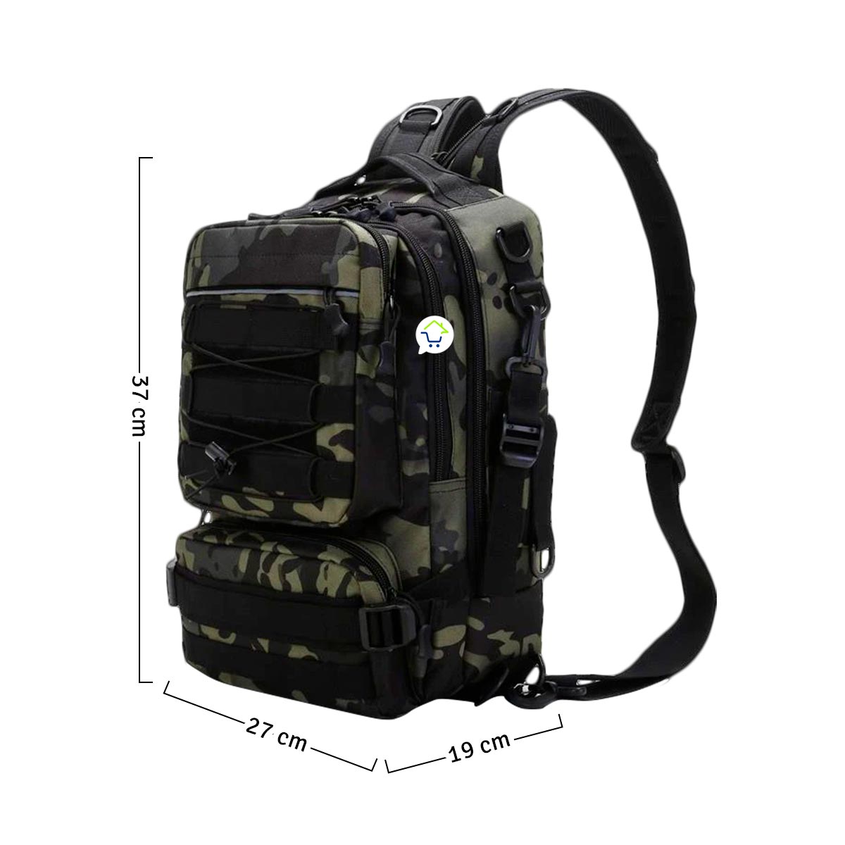 Morral Táctico Militar 2 En 1 Bolso Cruzado Pesca Manos Libres MRR21