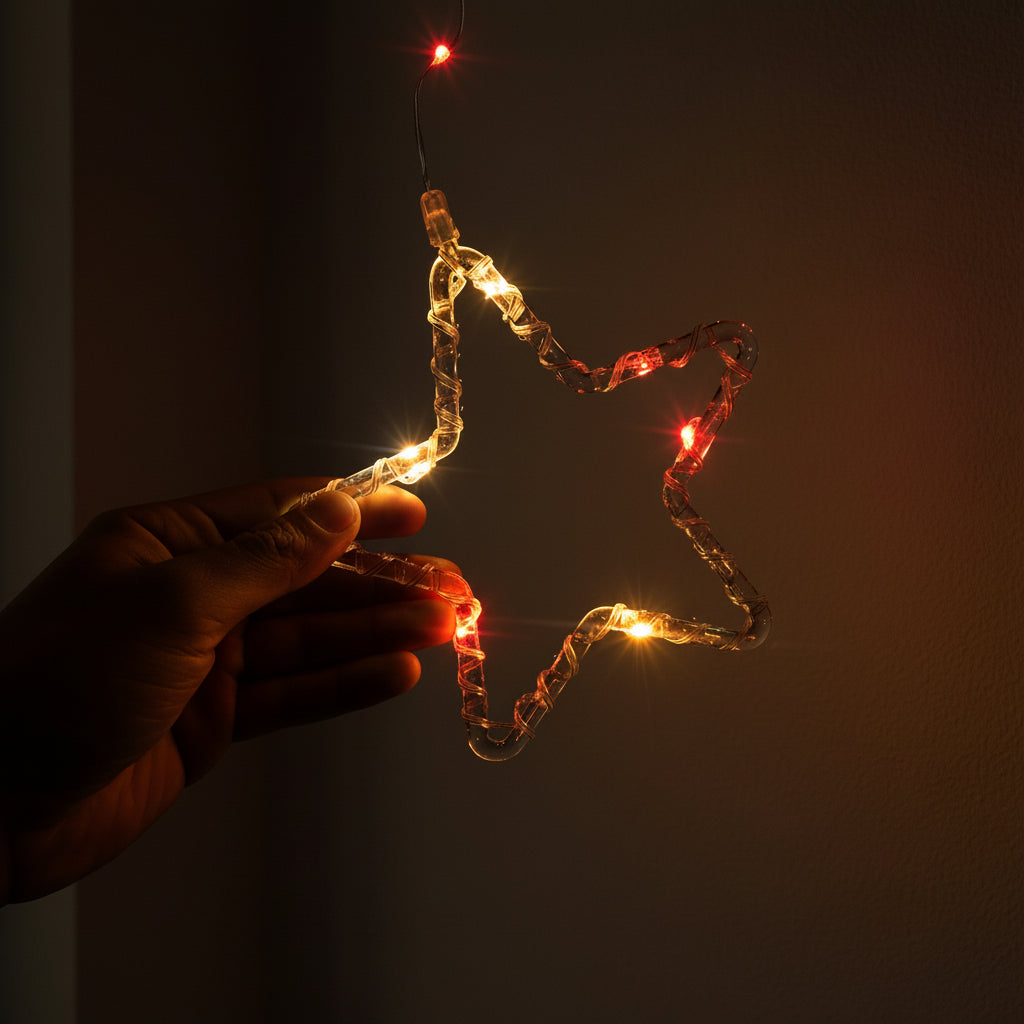 Cortina Intercalada Estrellas 4M Luces Micro Led Navidad 1743