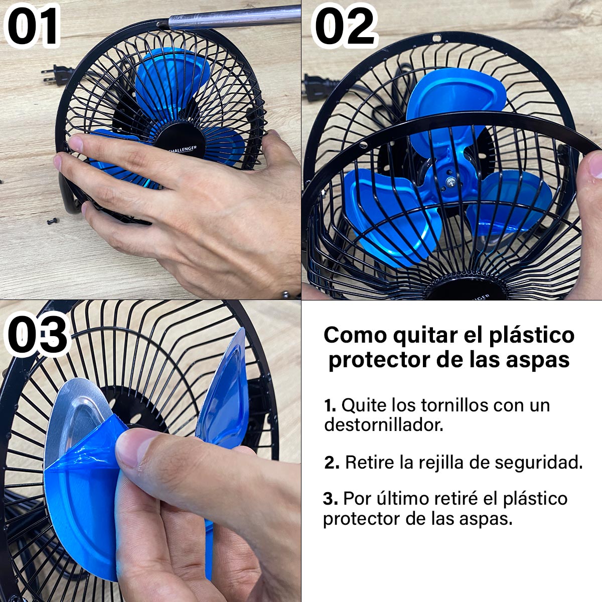 Ventilador Abanico Potente 6 Pulgadas Alta Velocidad Escritorio Oficina MS2009