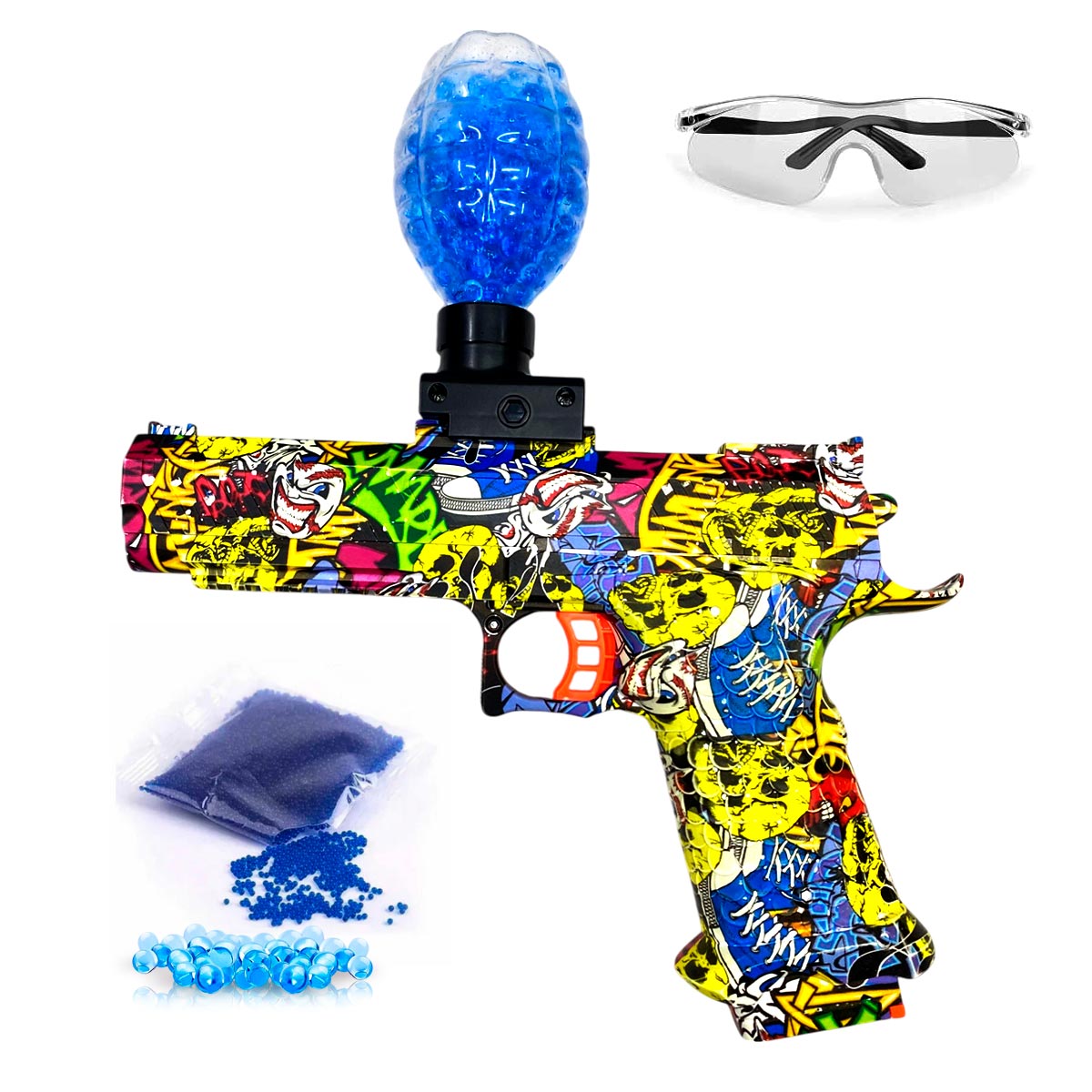 Pistola Glock De Juguete Hidrogel Lanzador Eléctrico + 2.500 Orbis 1801075