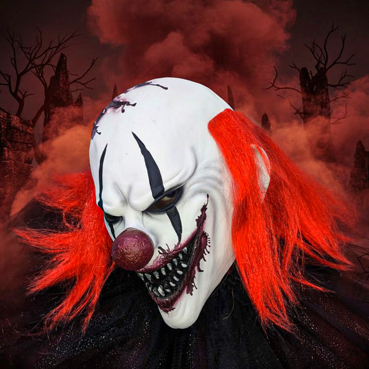Máscara Payaso Asesino Terror Realista Halloween MA-134