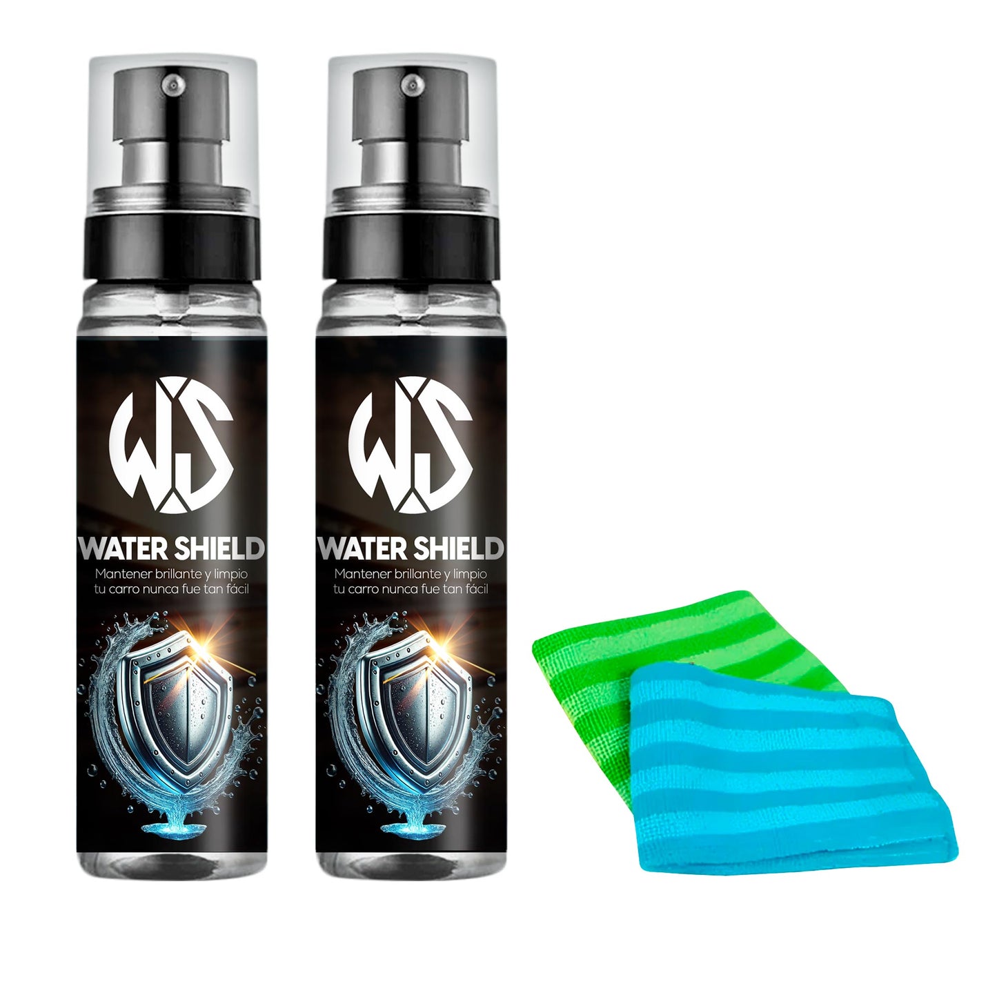 Protector de pintura y Brillo 2 Frascos Water Shield Para Vehículos Nano protección Impermeable AQ01