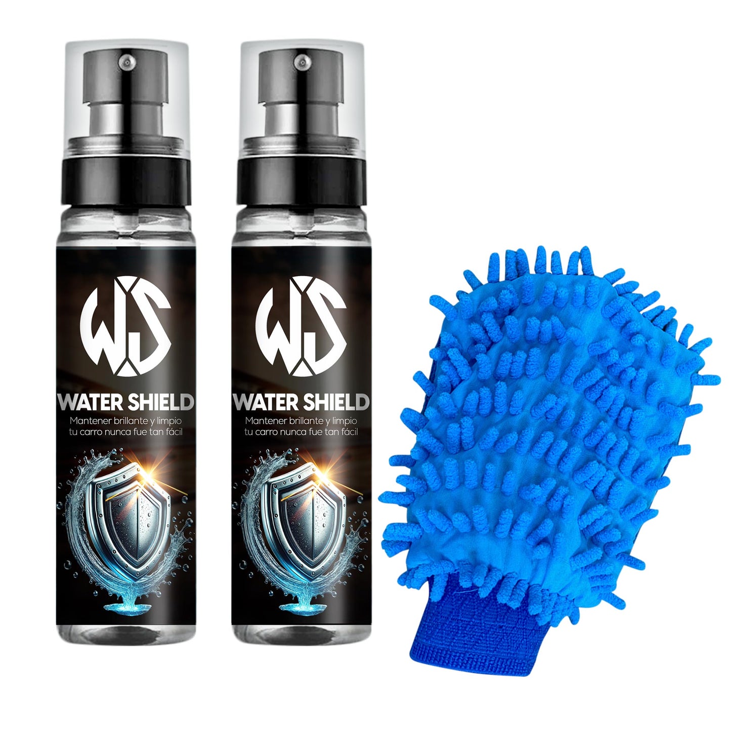 Protector de pintura y Brillo 2 Frascos Water Shield Para Vehículos Nano protección Impermeable AQ01