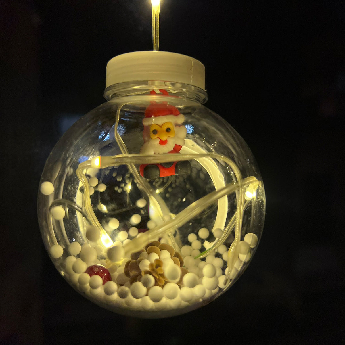 Cortina Intercalada Bolas con Aros 3M 150 LEDS 150