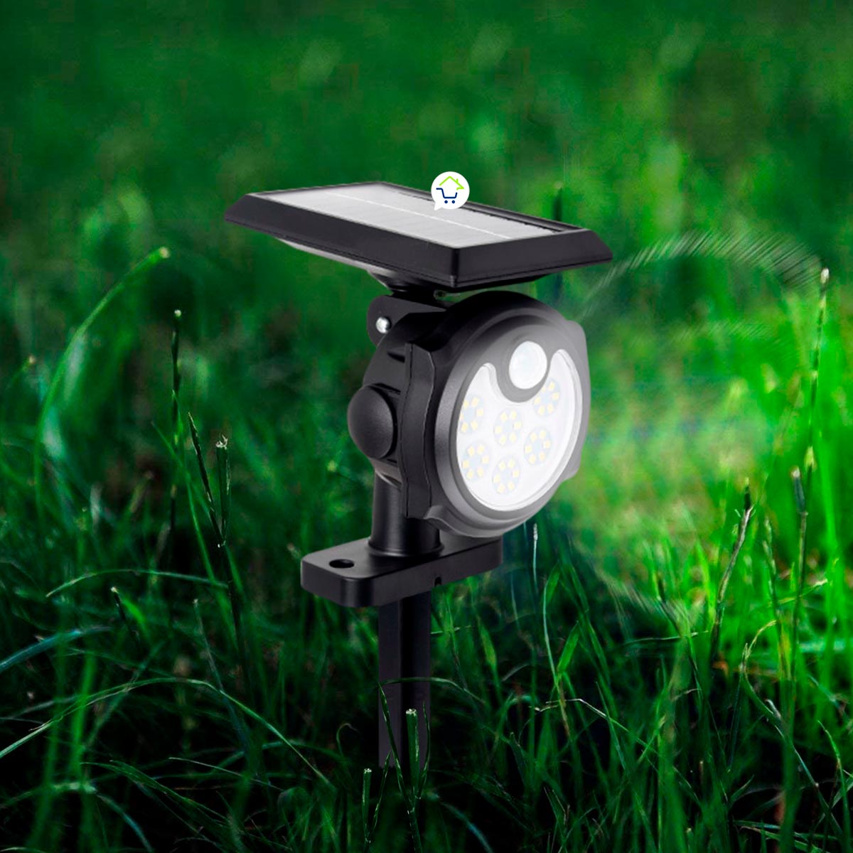 Reflector Solar Lámpara Jardín Sensor Movimiento Control Remoto LF1905