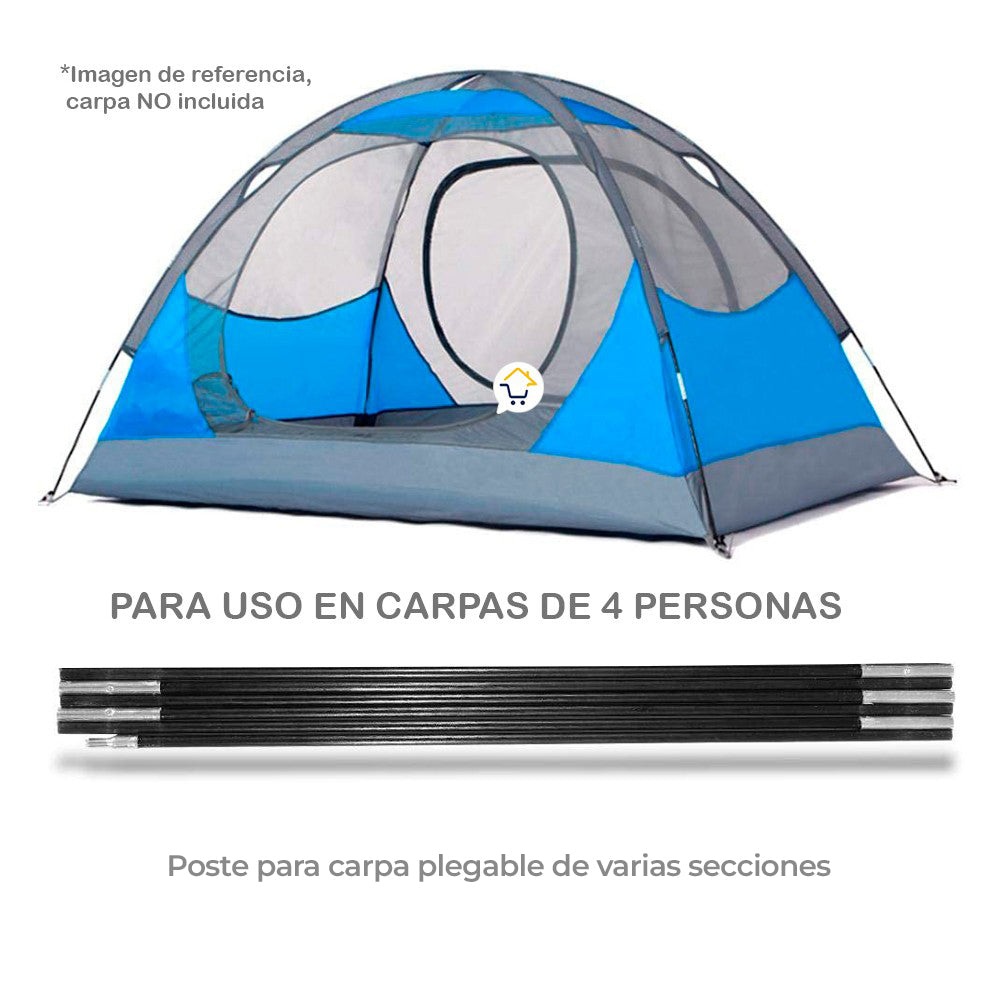 Repuesto Varillas Carpa 4 Personas Camping Fibra De Vidrio MJ-060