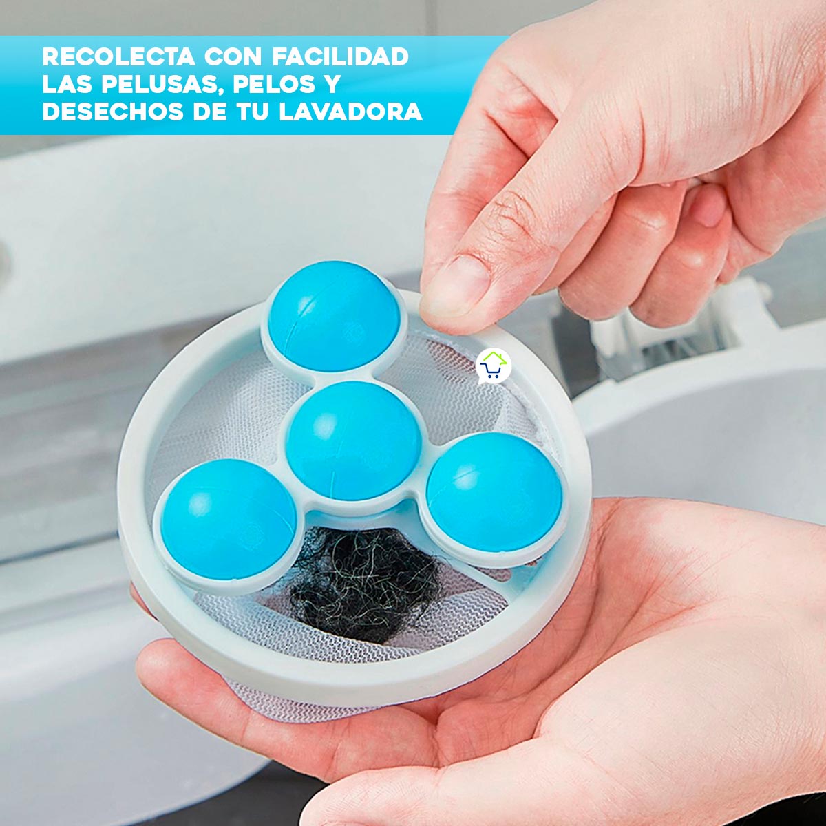 Set x2 Recolector Pelusas Para Lavadora Filtro Malla Lavado 97F