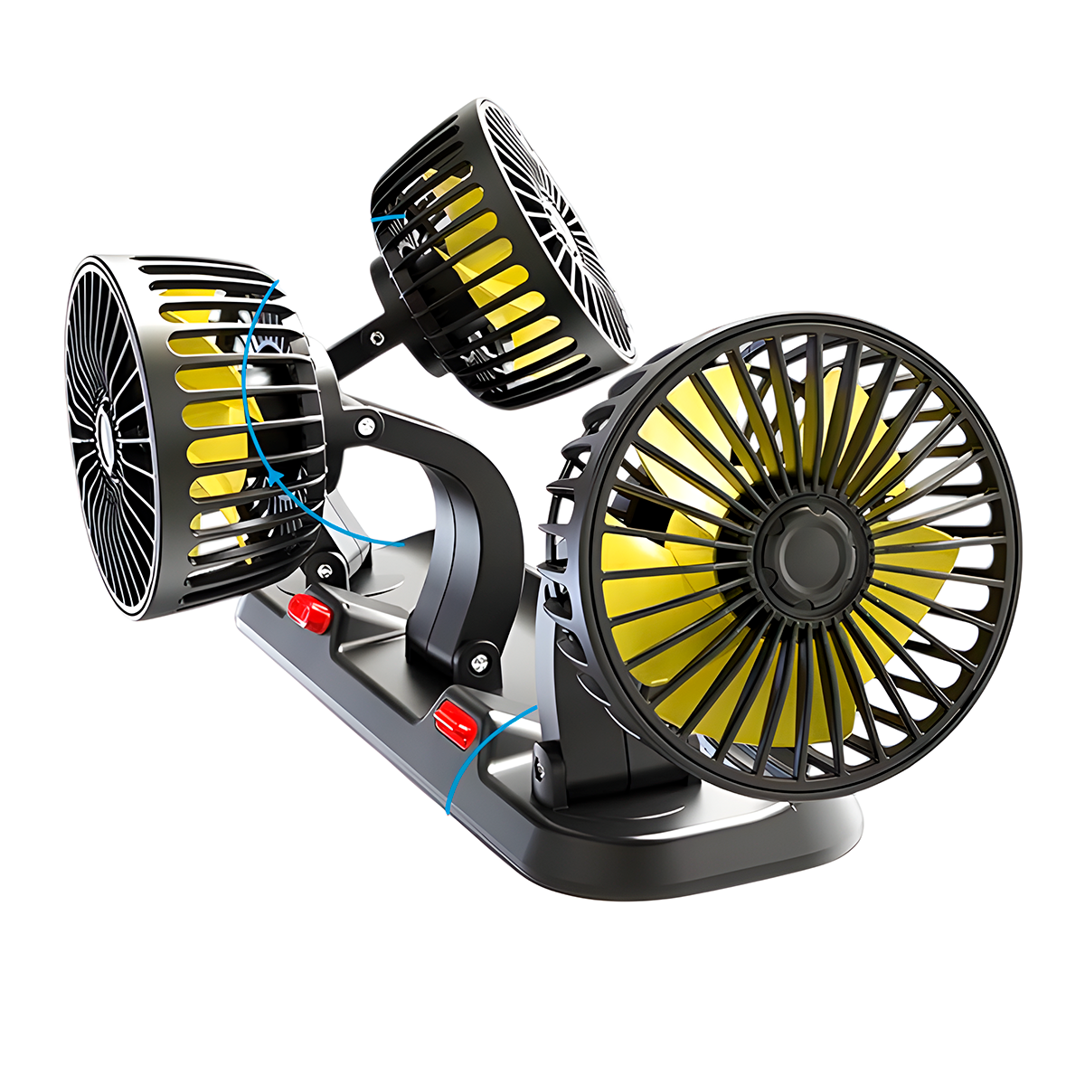 Ventilador Triple De Coche 360° Vehículo Aromaterapia y Rotación Ajustable VEN-006