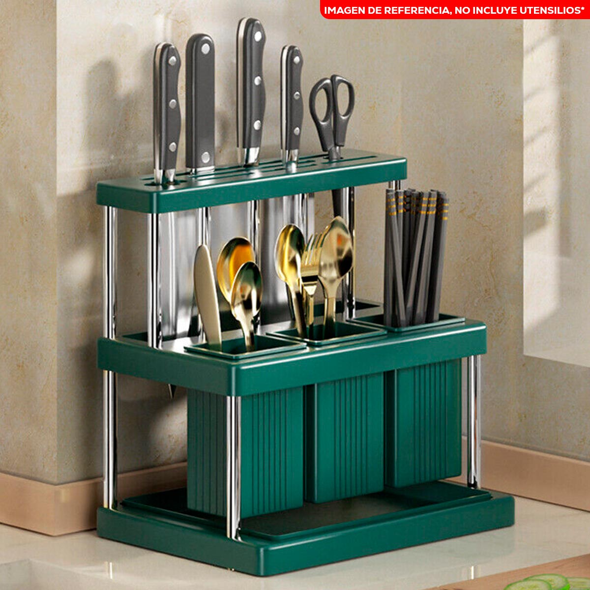 Organizador De Cuchillos y Utensilios Soporte Escurridor Cubiertos Cocina PTZ94