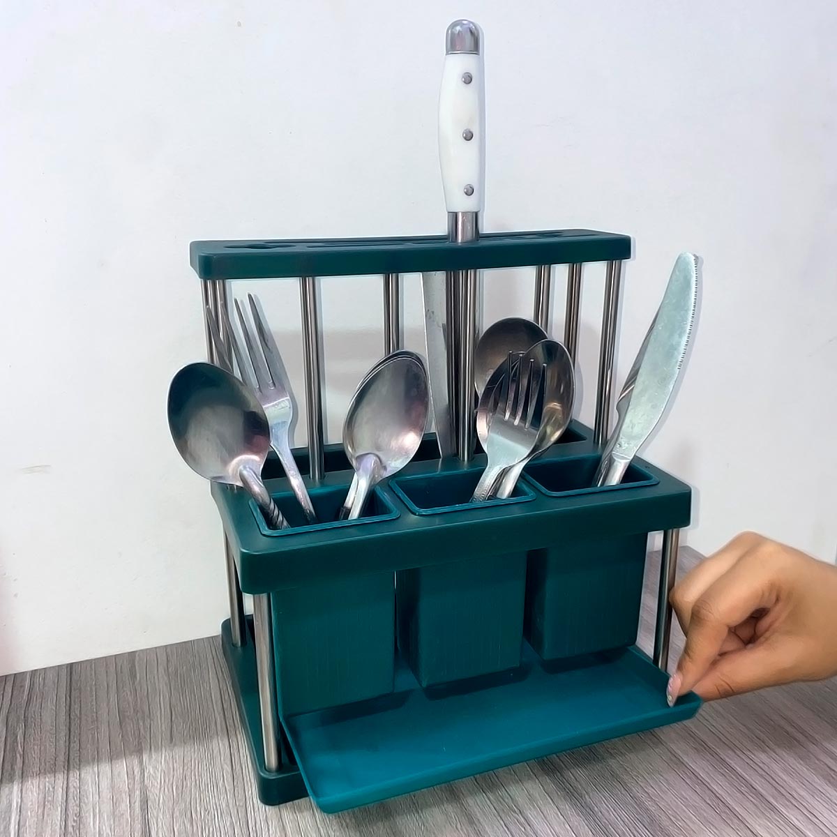 Organizador De Cuchillos y Utensilios Soporte Escurridor Cubiertos Cocina PTZ94