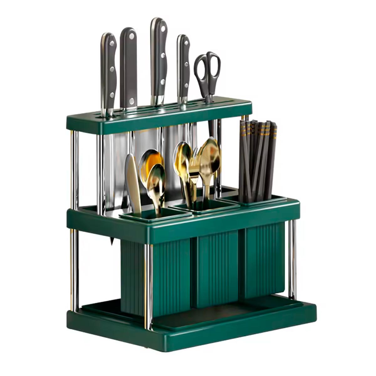 Organizador De Cuchillos y Utensilios Soporte Escurridor Cubiertos Cocina PTZ94