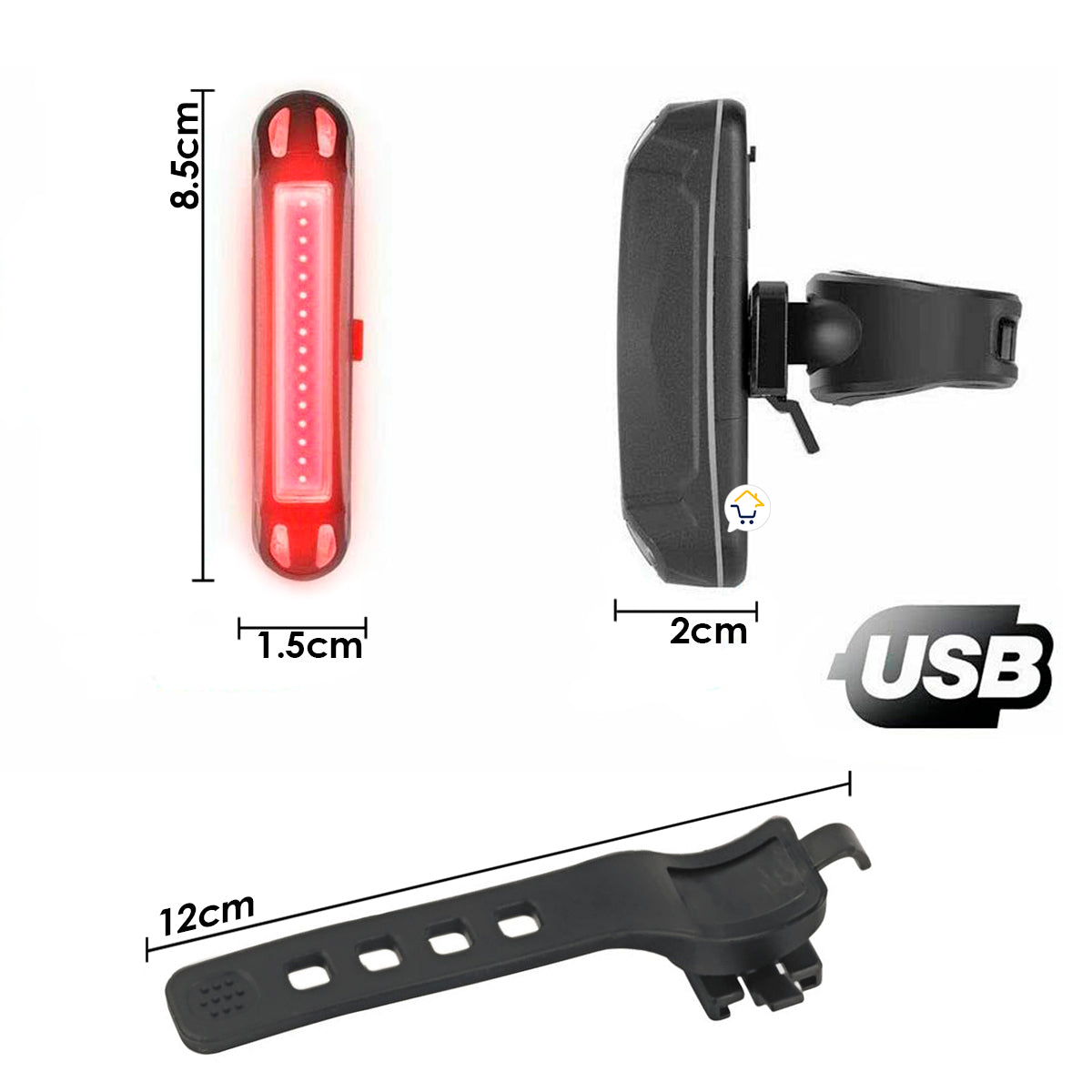 Luz Bicicleta Recargable Delantera Regalo Trasera QD001OF399