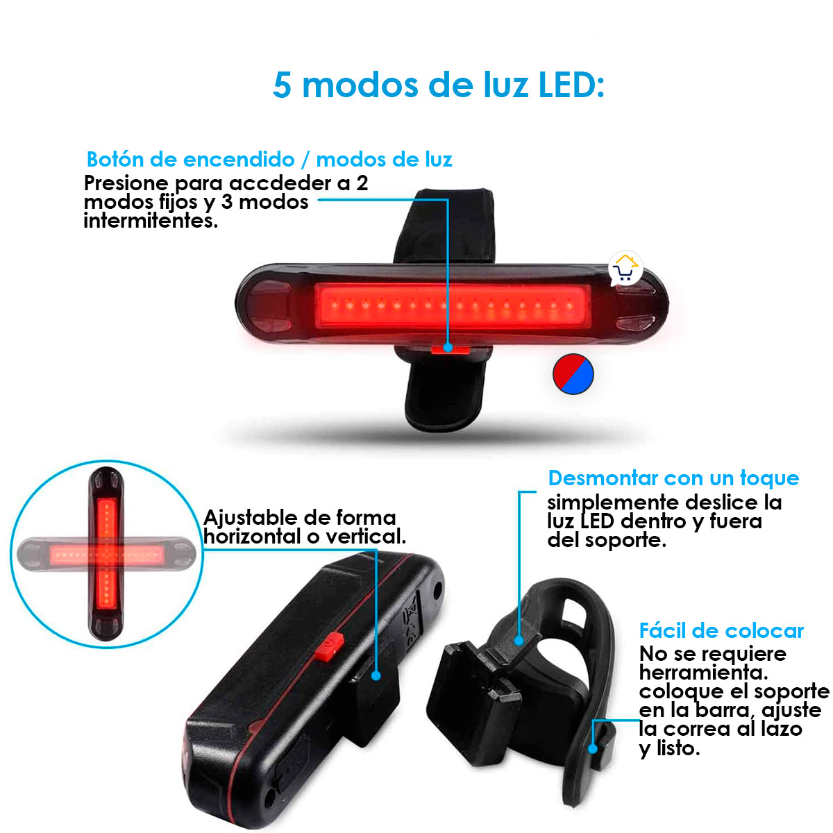 Luz Bicicleta Recargable Delantera Regalo Trasera QD001OF399