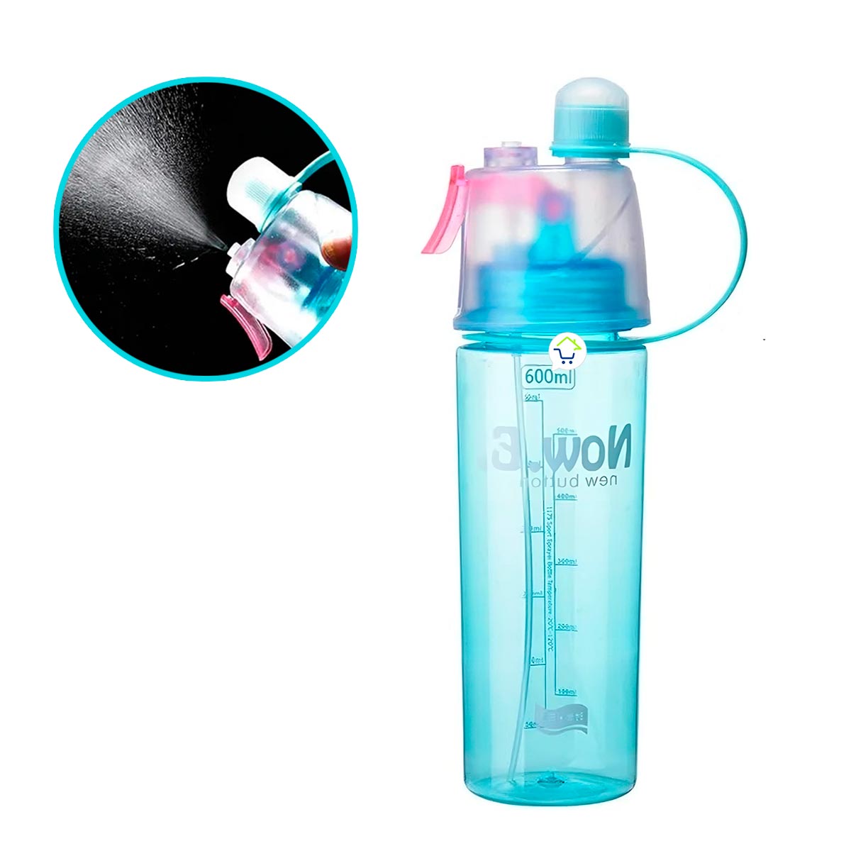Termo Spray Botella Deportiva 2 en 1 Gym Ciclismo NA488 V