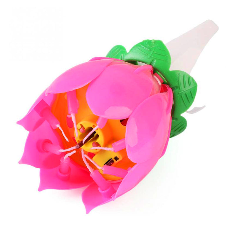 Vela Flor Mágica Cumpleaños Aniversarios Flor Decorativa A-1