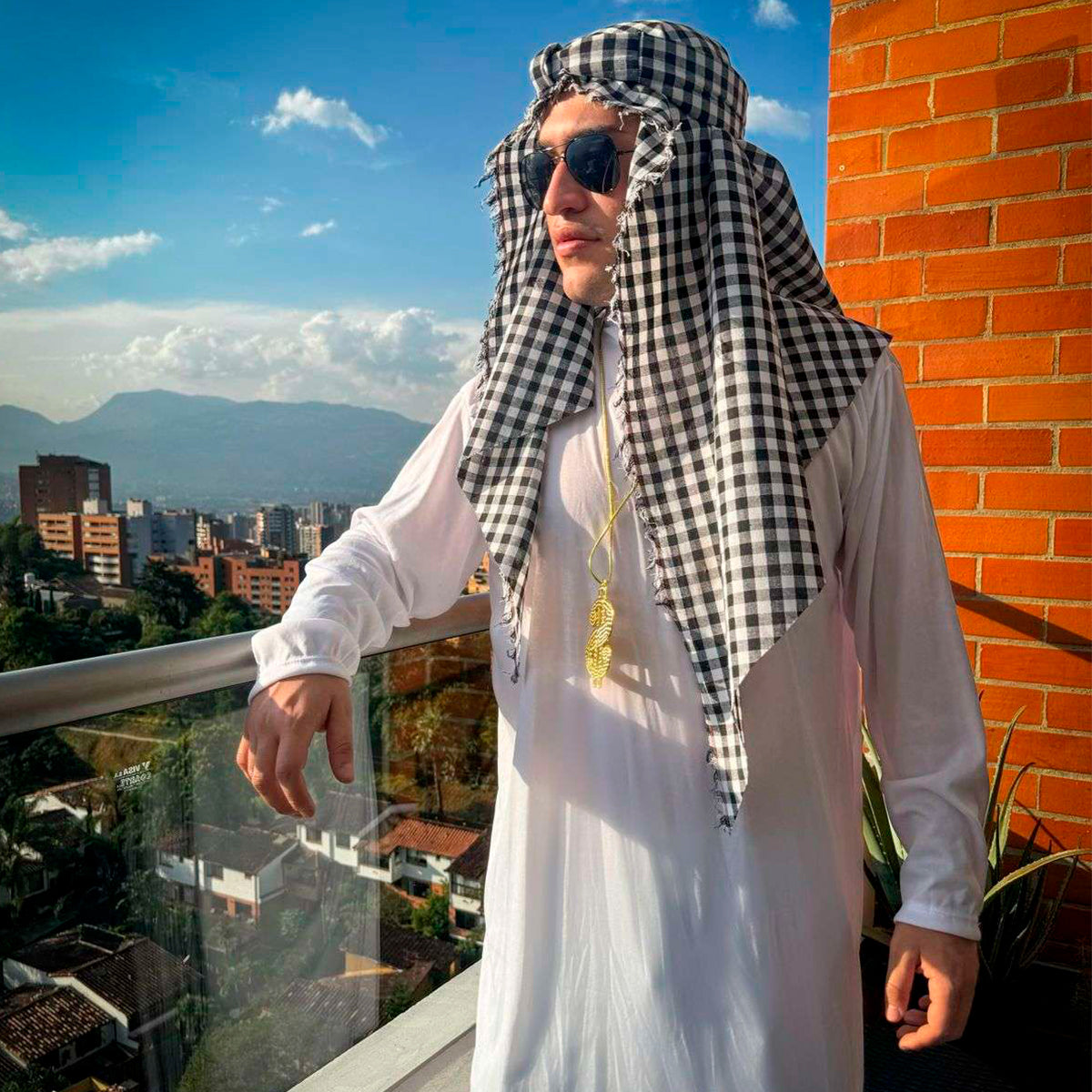 Disfraz Árabe Jeque Hombre y Niño Túnica Tradicional Halloween DSARJ