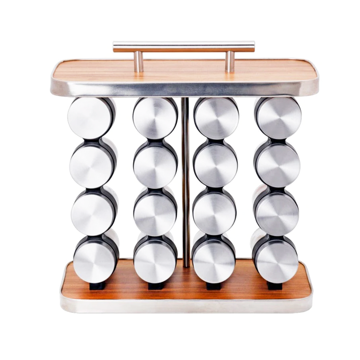 Especiero 16 Frascos Acero Inoxidable Organizador de Condimentos Condimentero X839