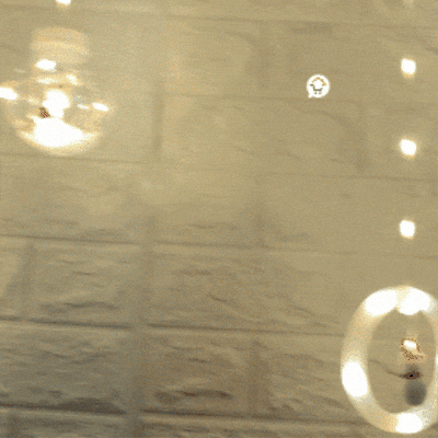 Cortina Intercalada Bolas con Aros 3M 150 LEDS 150