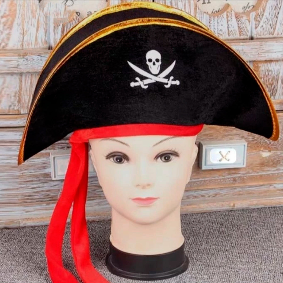 Sombrero Pirata Niño y Adulto Disfraz Halloween Fiesta KL1027-5354