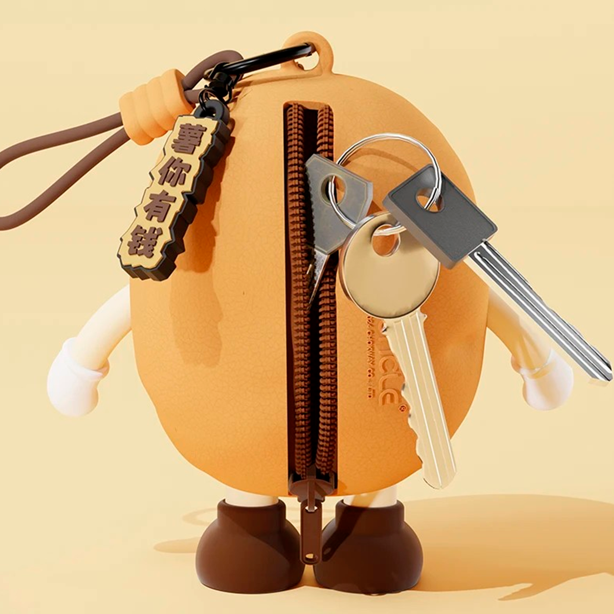 Monedero De Silicona Kawaii Comida Portaobjetos Colgante QBT133