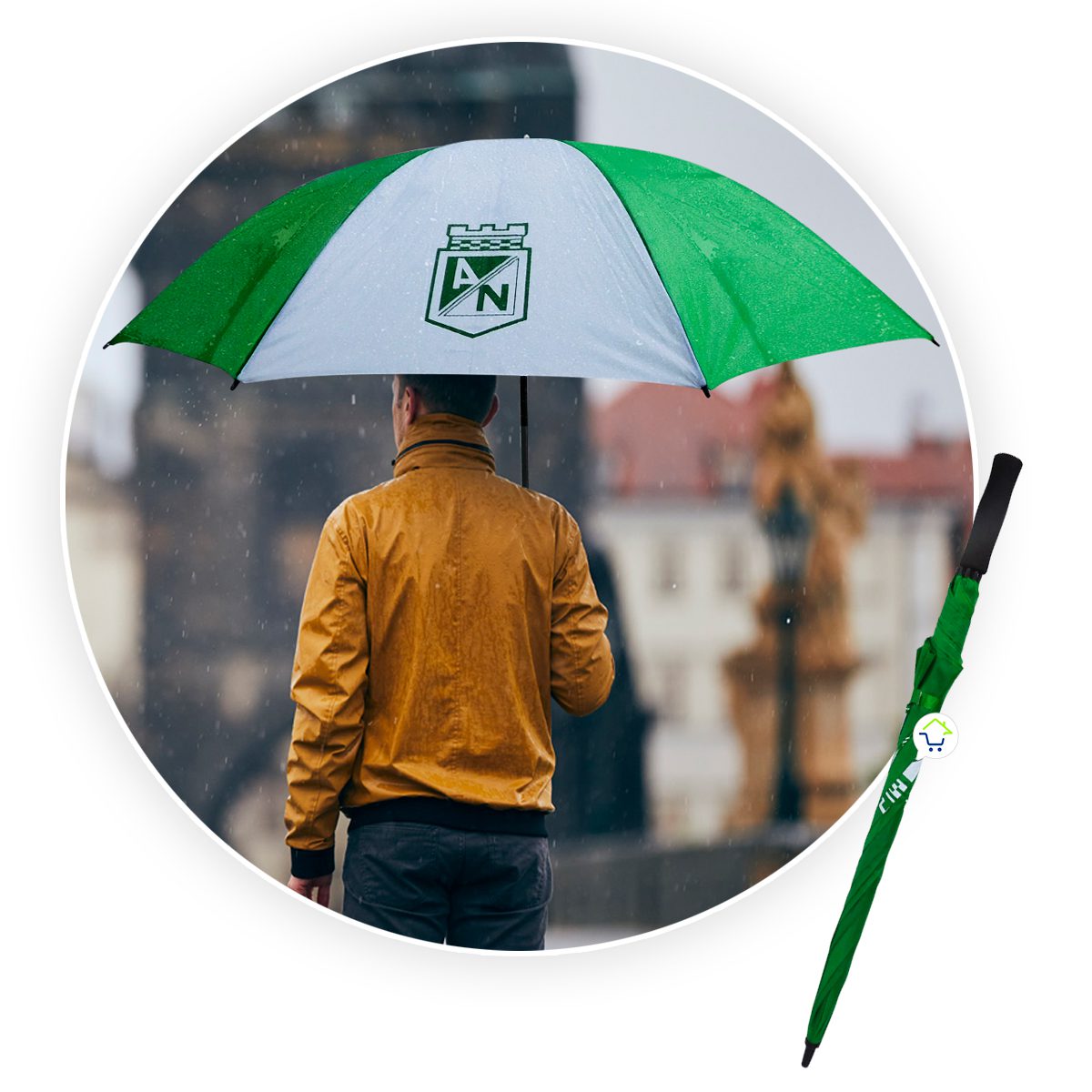 Sombrilla futbol Manual Paraguas Hincha Portable Lluvia 022