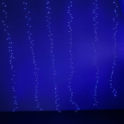 Cortina Micro Led Ramal 6x1,8 m 1440 LED Decoración Navidad Azul 1592