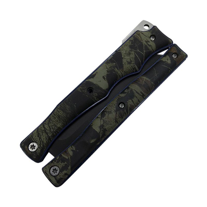 Navaja Mariposa Cuchillo Portátil Defensa Táctico + Estuche RF KA503