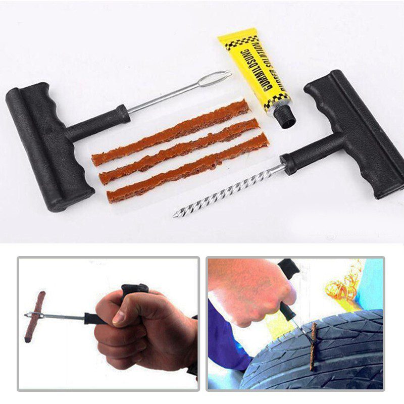 Kit Reparación Pinchazo Llantas Emergencia Carro Moto Bicicleta Mecha Tripa RF 472