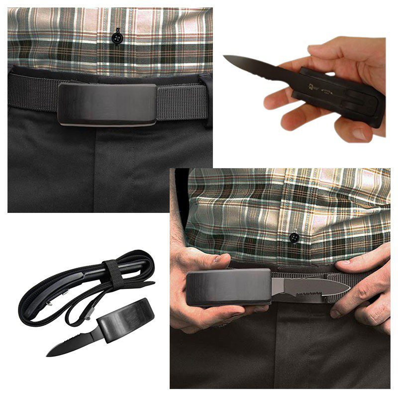 Correa Riata Cinturón Táctica Cuchillo Navaja Oculta Arma RF 201