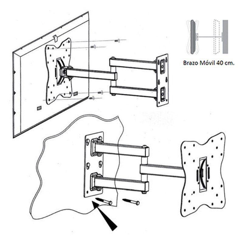 Soporte Para TV Ajustable Lcd Led Plasma Desde 26" A 42" Pulgadas REF: LCD806