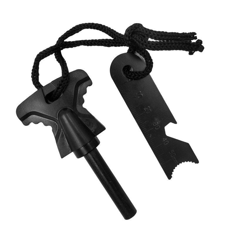 Pedernal Encendedor Camping Supervivencia Iniciador de Fuego + Rascador Metálico AE250