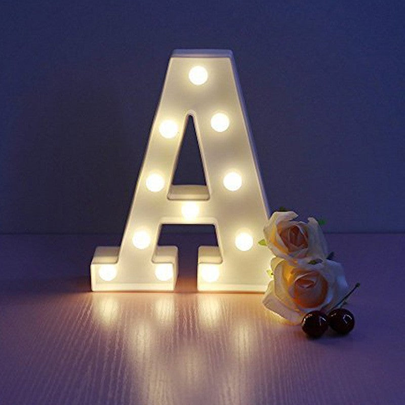 Letra Luz Led Lampara Decorativa Luces Plástico Hogar Fiestas