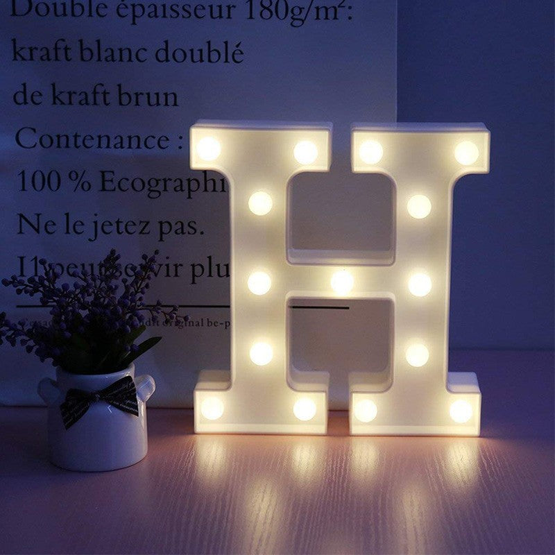 Letra Luz Led Lampara Decorativa Luces Plástico Hogar Fiestas