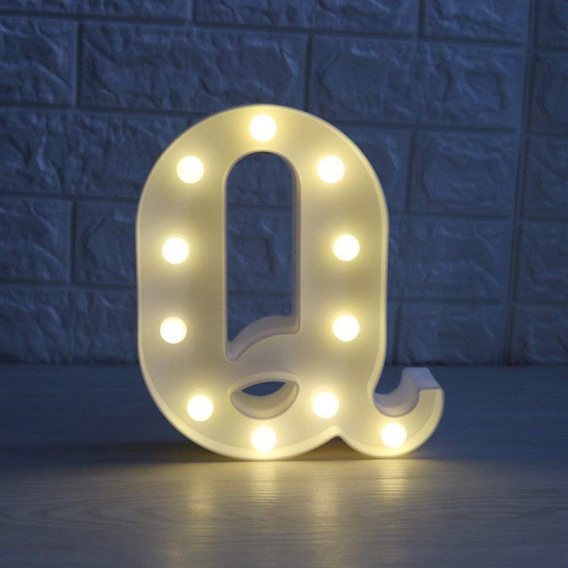 Letra Luz Led Lampara Decorativa Luces Plástico Hogar Fiestas