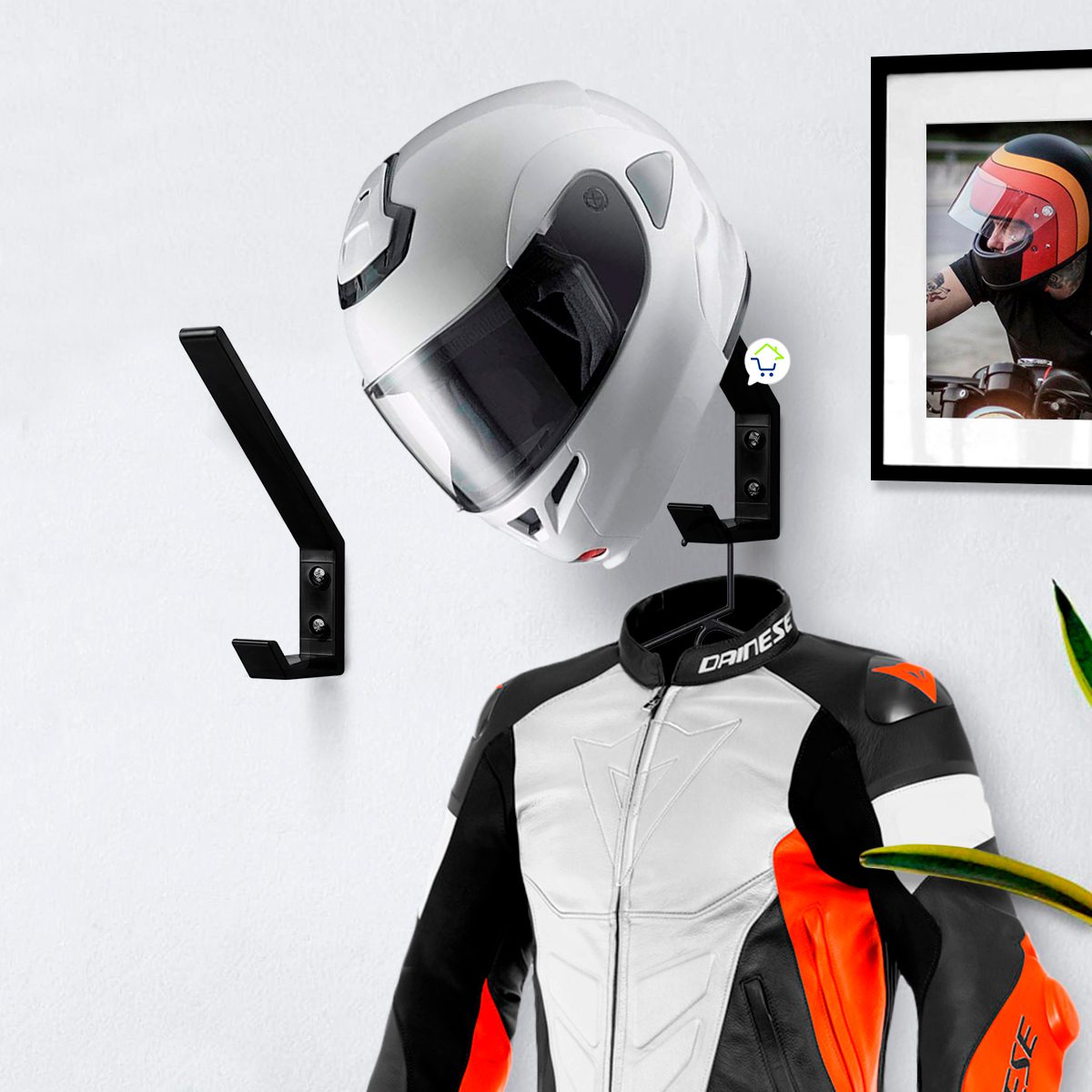 Soporte Para Casco Moto Multifuncional Pared 628011 – Cómpralo en casa