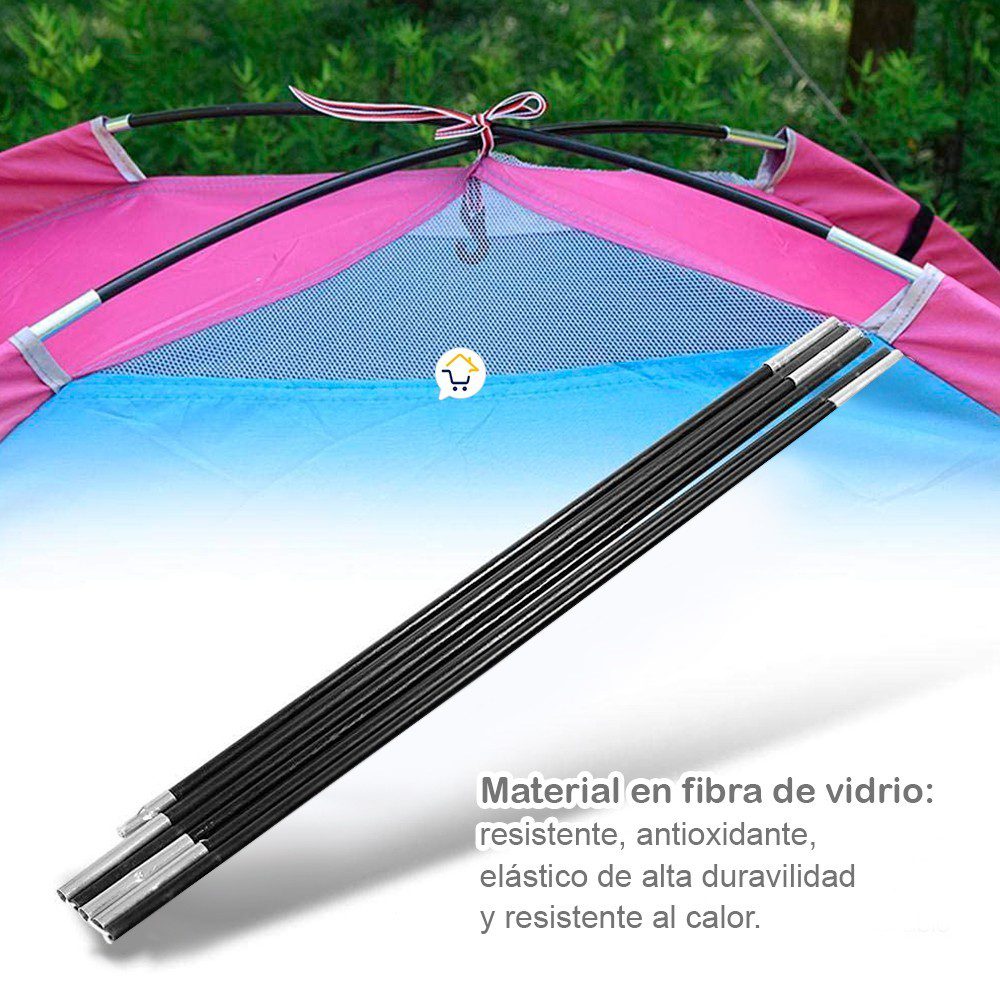 Repuesto Varillas Carpa 2 Personas Camping Fibra De Vidrio NA-200