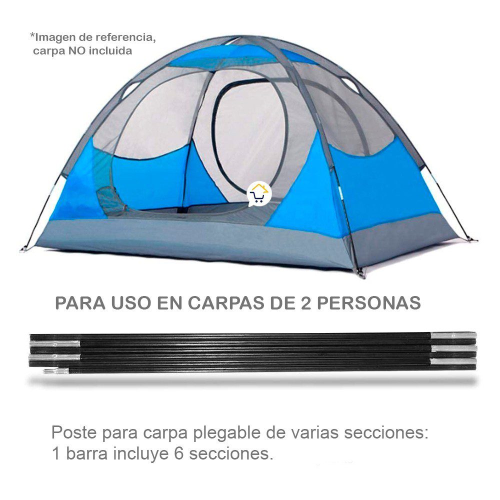Repuesto Varillas Carpa 2 Personas Camping Fibra De Vidrio NA-200