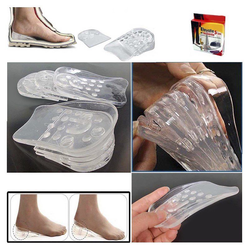Plantilla Silicona Zapatos Aumenta Estatura Hasta 5 cm