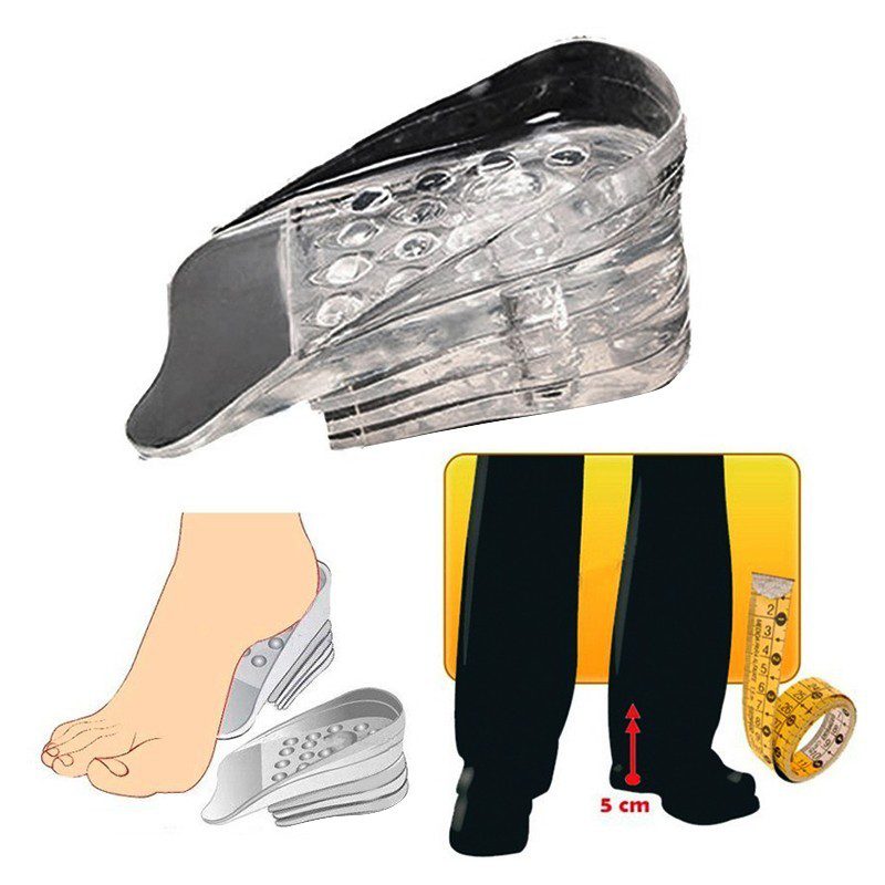 Plantilla Silicona Zapatos Aumenta Estatura Hasta 5 cm