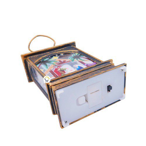 Farol Navideño Vintage Pesebre Luz LED Vela ZF07OD3