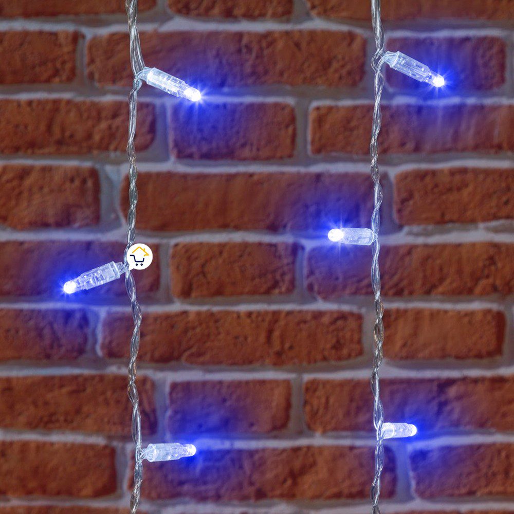 Cortina Luz Led 10 m Extensión Navidad 360 Luces Azul 2072