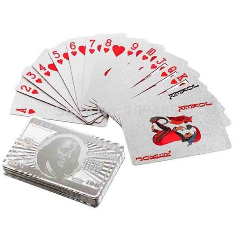 Cartas Remis Baraja metalizadas Poker Naipe Flexible 8077