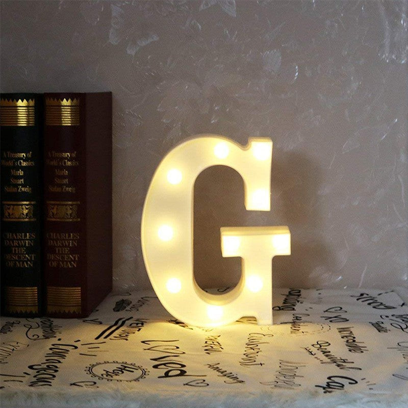 Letra Luz Led Lampara Decorativa Luces Plástico Hogar Fiestas