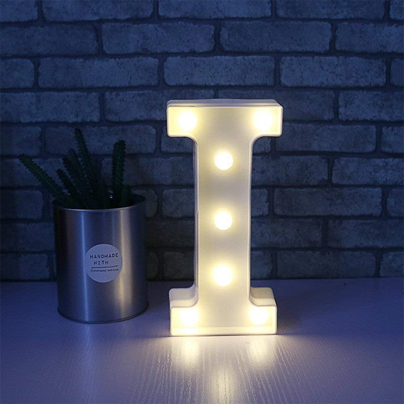 Letra Luz Led Lampara Decorativa Luces Plástico Hogar Fiestas