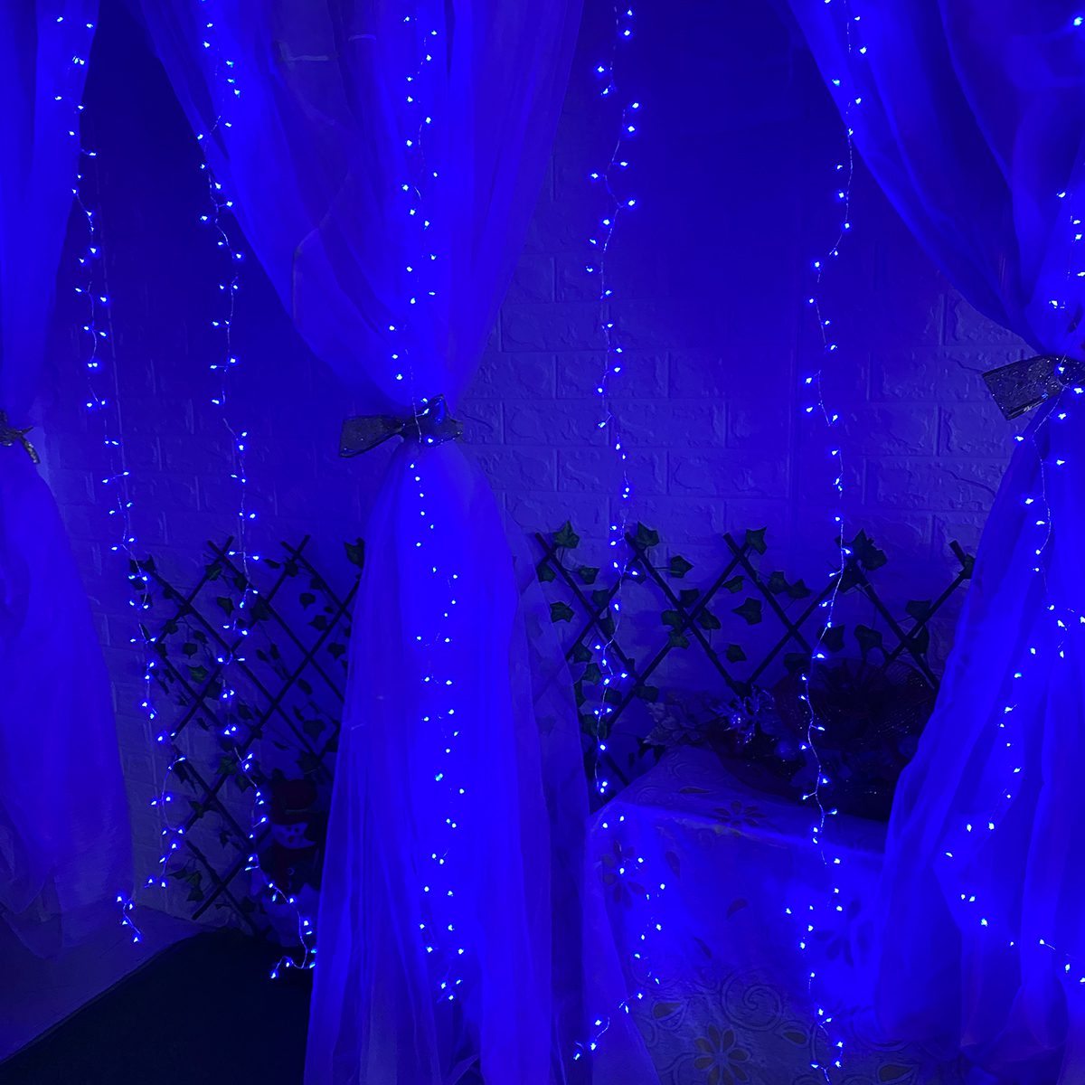 Cortina Micro Led Ramal 6x1,8 m 1440 LED Decoración Navidad Azul 1592