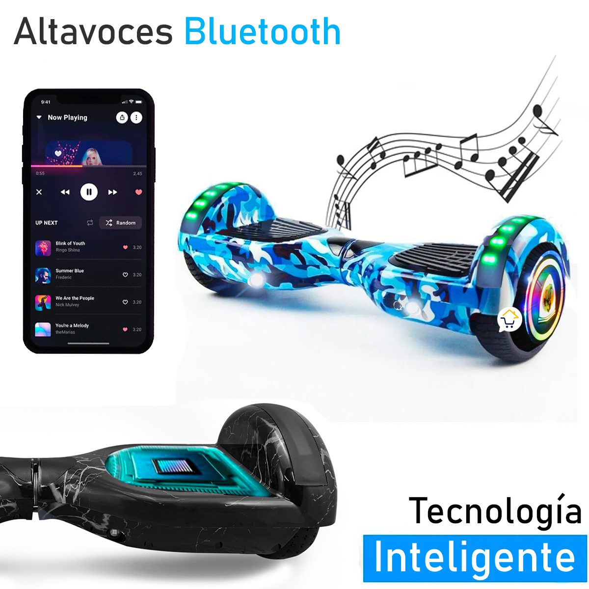 Patineta Eléctrica Scooter Bluetooth Malumeta Smart Balance A3