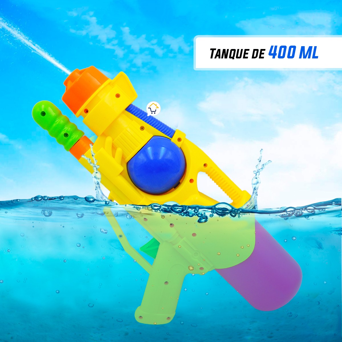 Pistola De Agua Juguete 400 Ml Niños Piscina 18753
