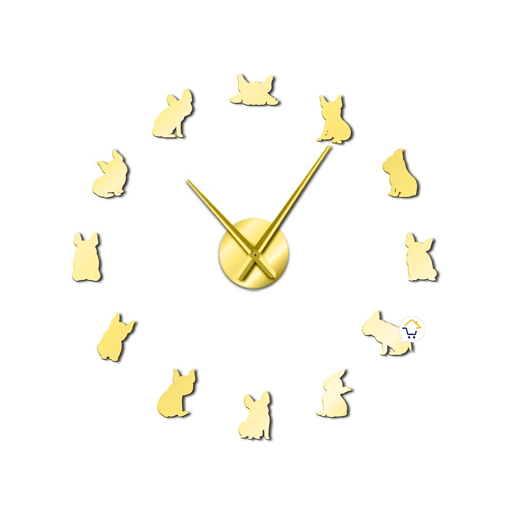 Reloj Pared 3D Decorativo Perros Acrílico Moderno JK167