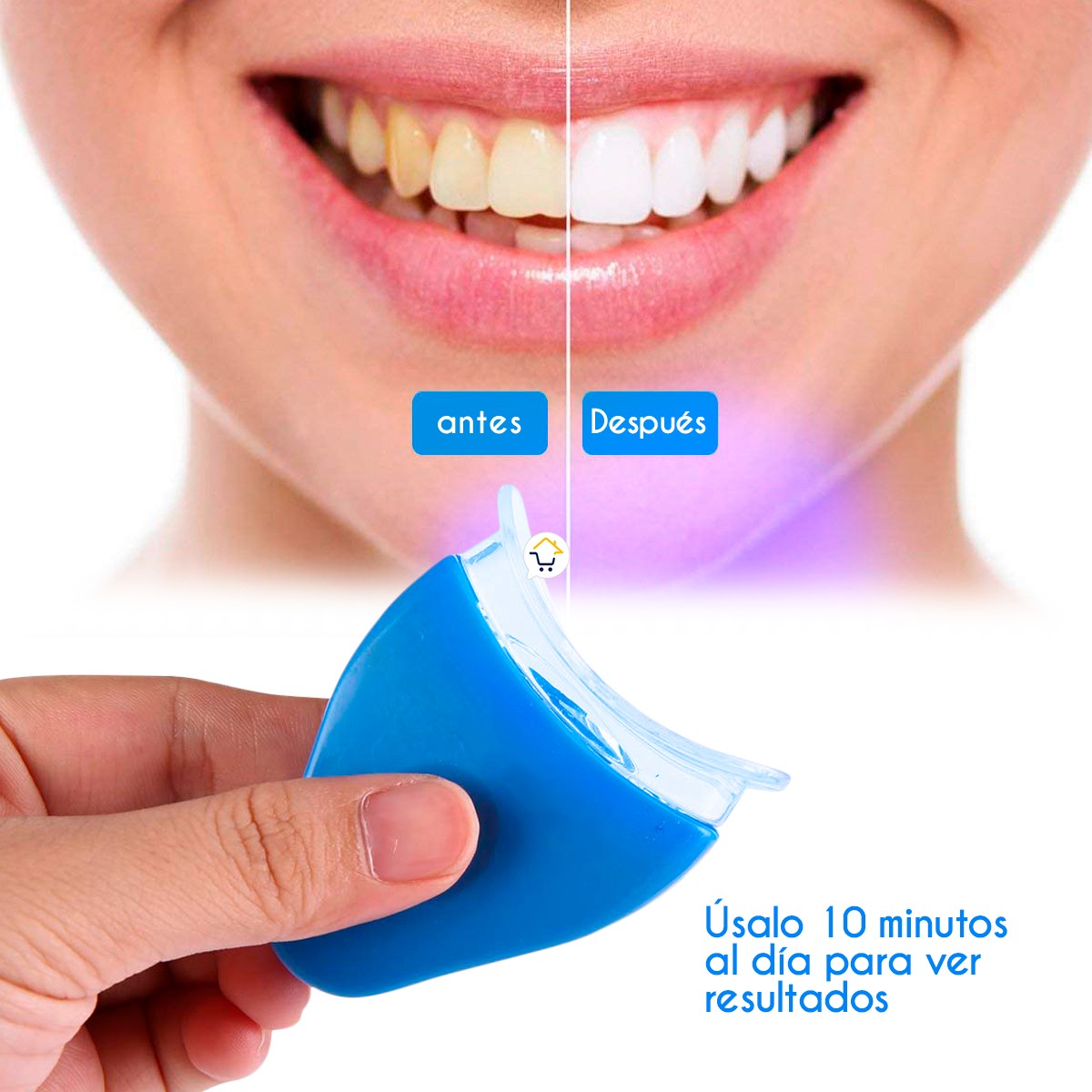 Blanqueador Dental Luz LED Gel Elimina Manchas MJ285